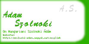 adam szolnoki business card